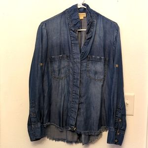 Cloth & Stone Button Down Denim Shirt